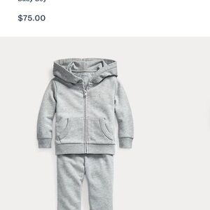 Ralph Lauren Gray 2pc Infant Set